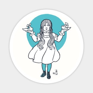 Dorothy holding Silver Shoes Magnet